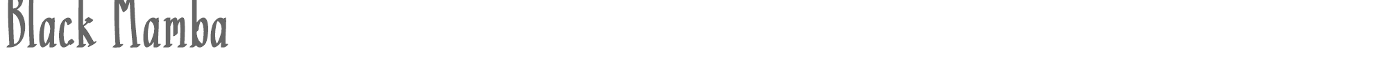 Sample characters Black Mamba Font